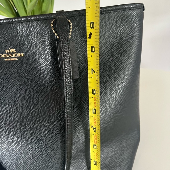 Coach Black Pebbled Leather Tote - Picture 14 of 15